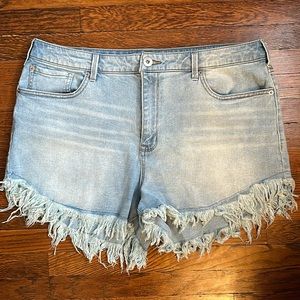 INC Frayed Denim Shorts